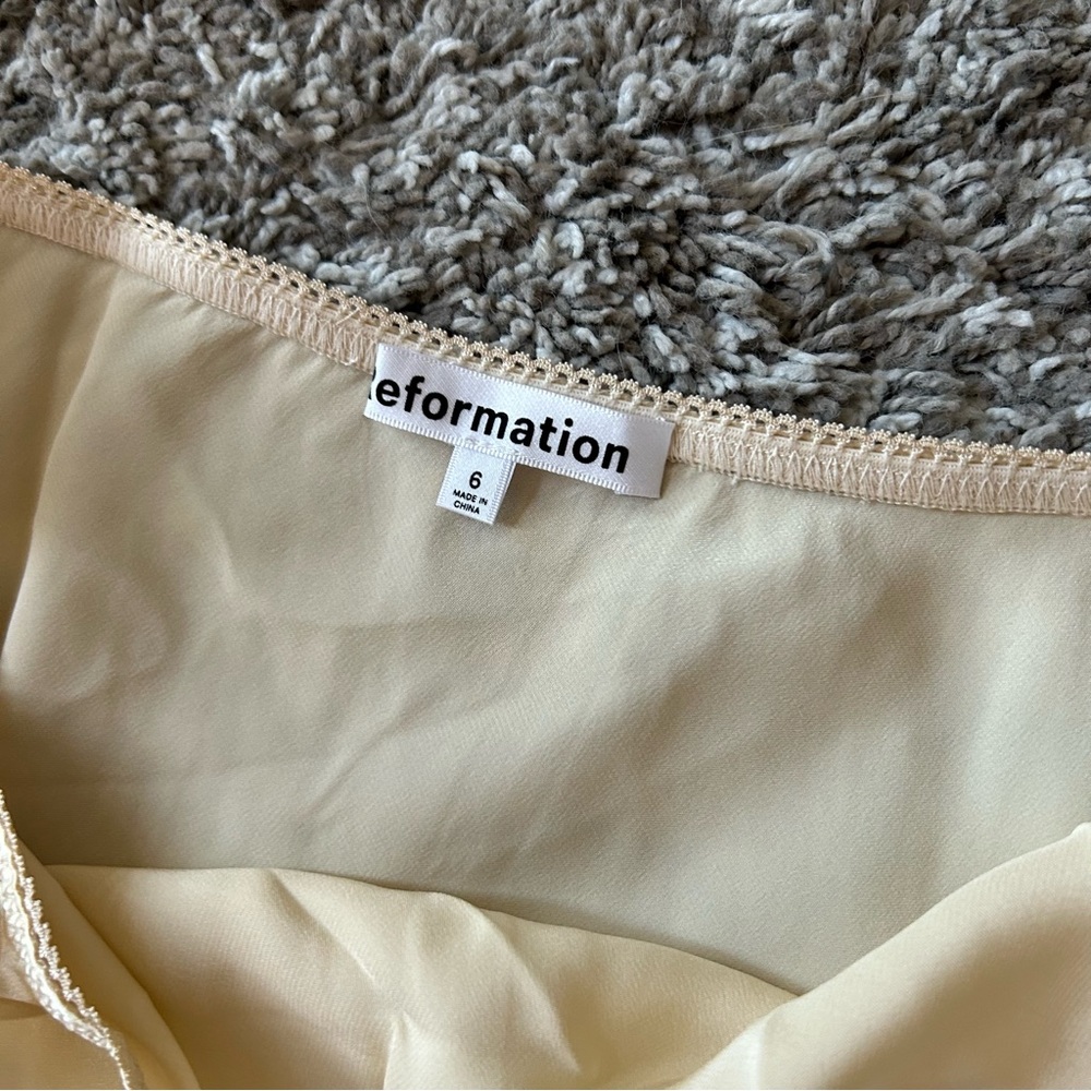 Reformation Layla Silk Midi Skirt - Sugar - Picture 7 of 11